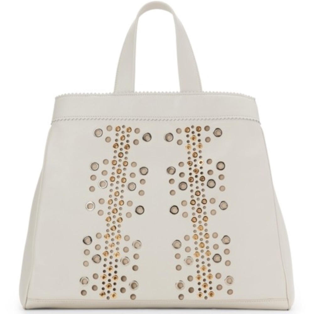 Tamara Mellon Grommeted Nappa Leather Tote NWT Retail $1,795